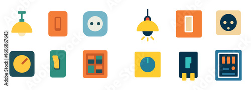 Electrician Fixture Icons
