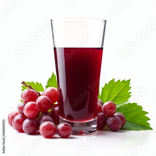 Wallpaper Mural Fresh Red Grapes Juice with Grapes and Glass Torontodigital.ca