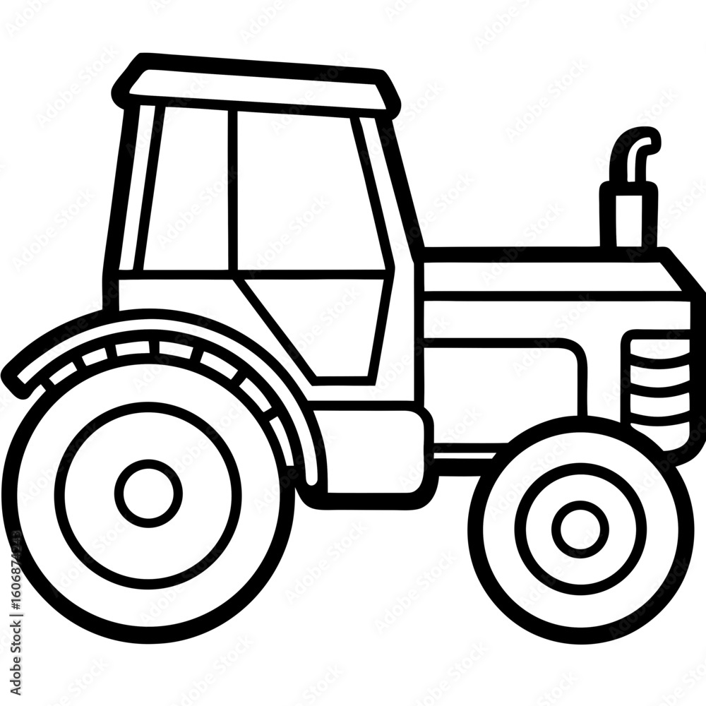 Small Farm Tractor Illustration Small Farm Tractor Illustration