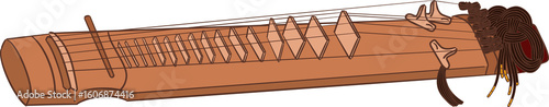 geomungo korean music instrument clipart