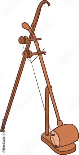 Haeguem korean music instrument clipart