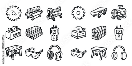 Timber Equipment Icons