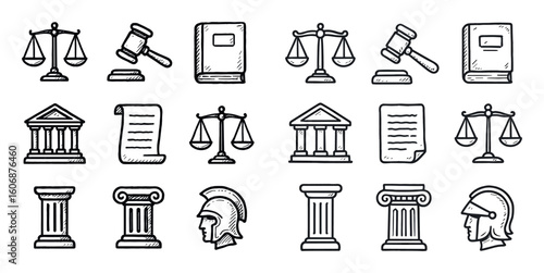 Jurisprudence Icon Grid