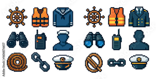 Nautical Icons Grid