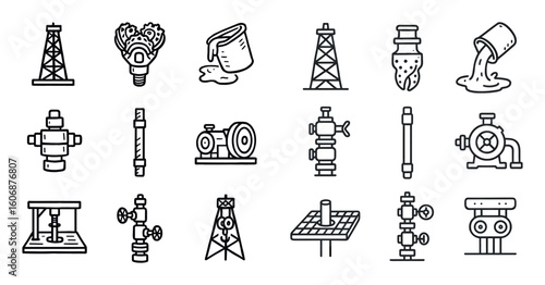 Oil Drilling Icons