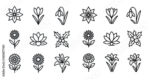 Seasonal Flower Icons
