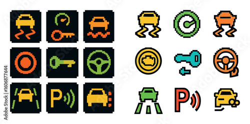 Pixel Art Dashboard Icons