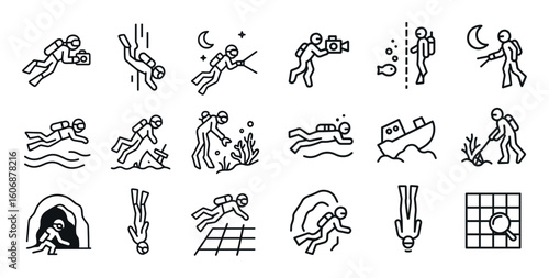 Diving Icons Grid