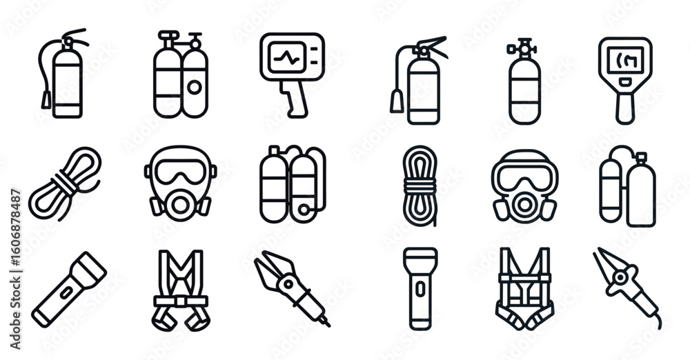Emergency Equipment Icons Emergency Equipment Icons