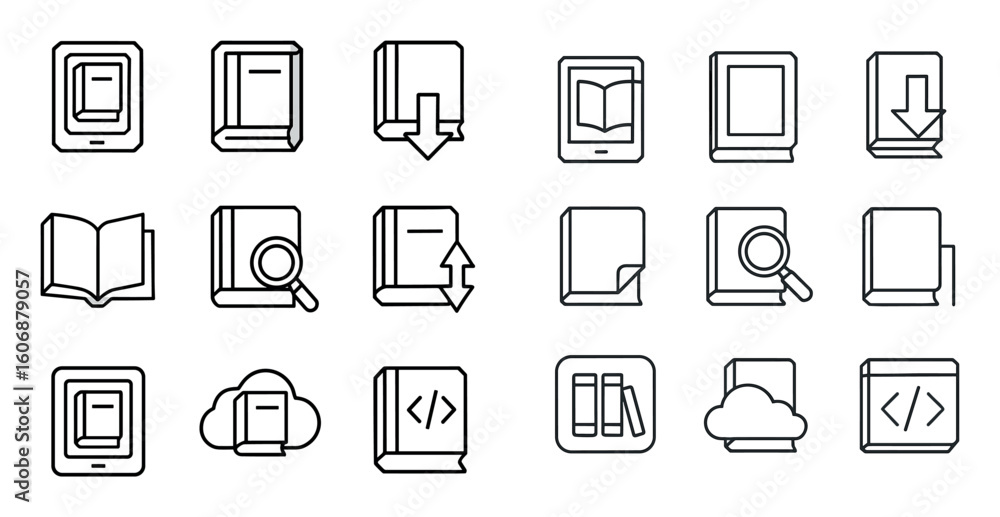 3D Low-Poly Book Icons 3D Low-Poly Book Icons