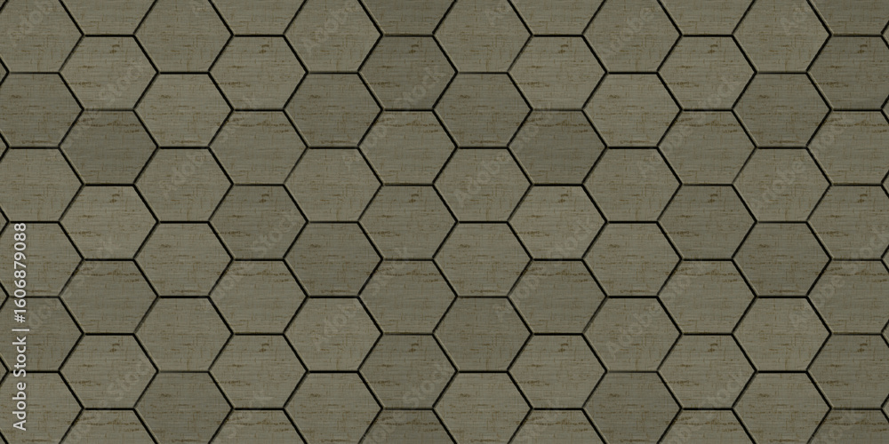 Naklejka premium Cork Honeycomb Debossed Light Fern Texture