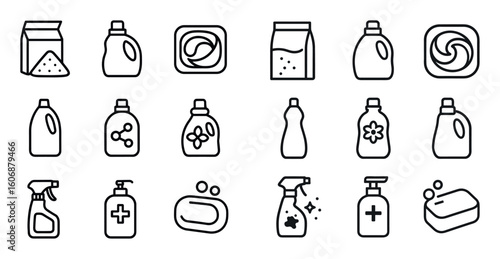 Minimalist Cleaning Icons