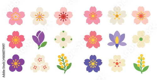 Vibrant Blossom Icon Grid