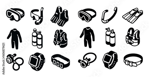 Diving Gear Icons