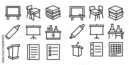 College Icons Grid