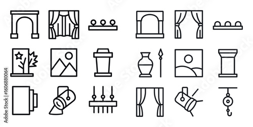 Minimalist Theater Icons