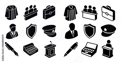 Jurisprudence Icon Grid