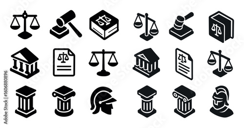 Jurisprudence Icon Grid