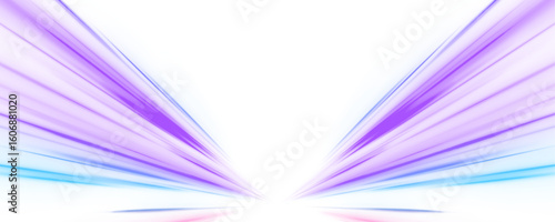 Neon stripes in the form of drill, turns and swirl. Illustration of high speed concept. Image of speed motion on the road. Abstract background png in blue and purple neon glow colors.