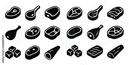 Isometric Meat Icons