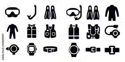 Diving Gear Icons