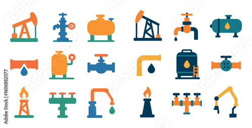 Oil Industry Icon Set