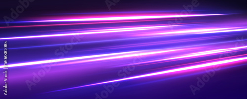 Abstract fire flare traces, glowing neon red and blue lines, and particle motion effects combined with laser beams and soft horizontal neon lines create a striking design full of dynamic energy.	