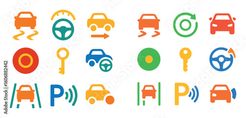 Colorful Dashboard Icons Grid