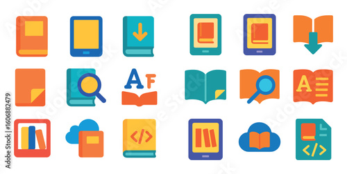 Colorful Book Icons