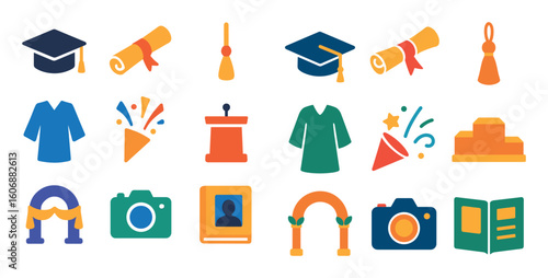 Graduation Icon Set