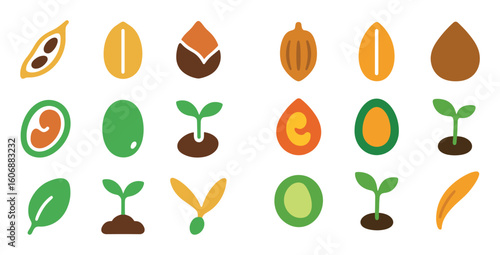Botany Icons Grid