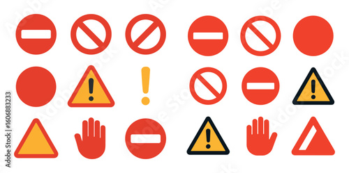 Colorful Warning Icons