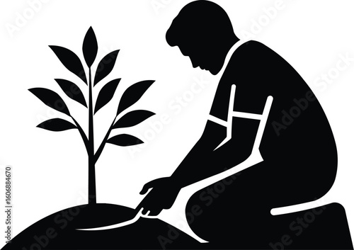 Man with Tree