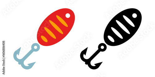 Fishing bait icon. Fishing lure