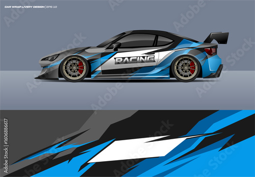 car livery graphic vector. abstract grunge background design for vehicle vinyl wrap and car branding