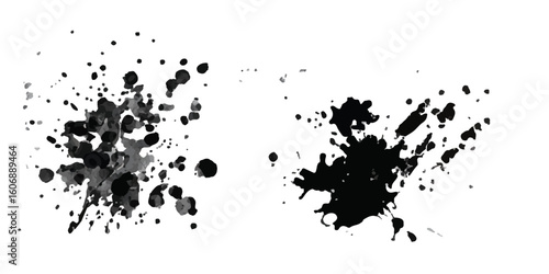 ink blots and splats. detailed ink splats Hyperrealistic Highly Detailed Isolated On Transparent Background	
