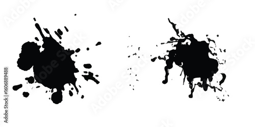 ink blots and splats. detailed ink splats Hyperrealistic Highly Detailed Isolated On Transparent Background	
