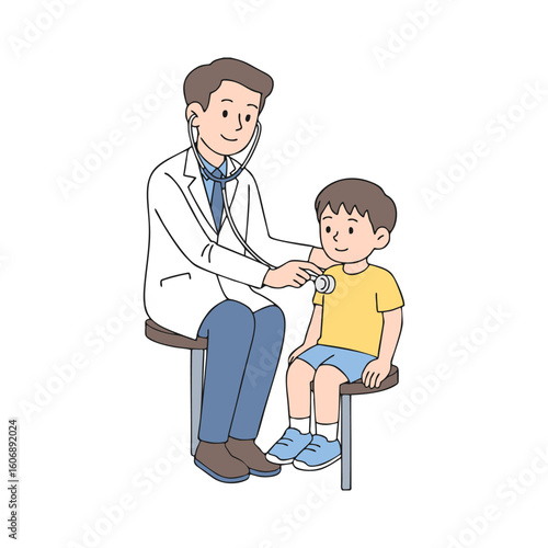 Doctor Examines Child Patient