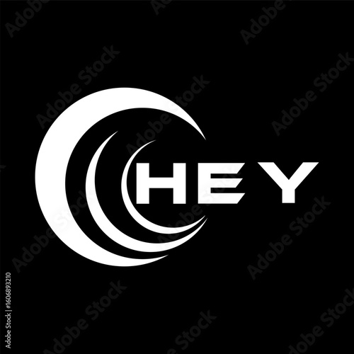 HEY letter design. HEY letter technology logo design on a Black background. HEY Monogram logo design for an entrepreneur and business	