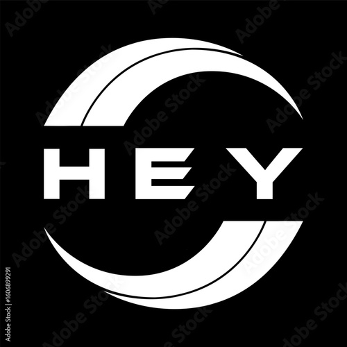 HEY letter design. HEY letter technology logo design on a Black background. HEY Monogram logo design for an entrepreneur and business	