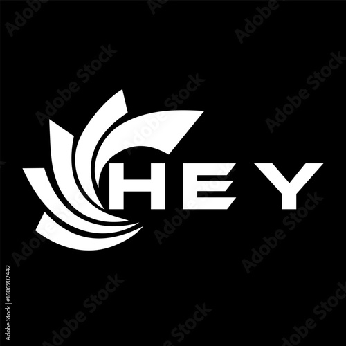 HEY letter design. HEY letter technology logo design on a Black background. HEY Monogram logo design for an entrepreneur and business	