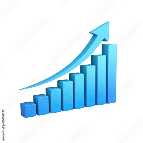 Blue bar graph with upward arrow indicating positive growth and success in financial performance Free Download Blue bar graph with upward arrow indicating positive growth and success in financial performance - GFXLoad