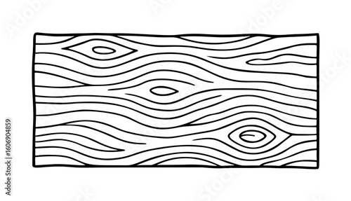 wood texture outline icon line art, black and white doodle style. Ideal for logo, tattoo, app, coloring book, web design, infographics, banner, poster, and more. Vector illustration
