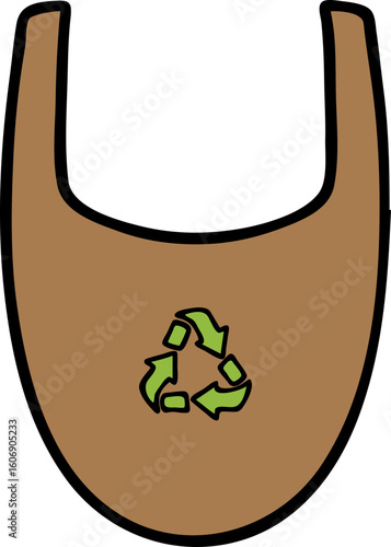 trashbag with recyle icon