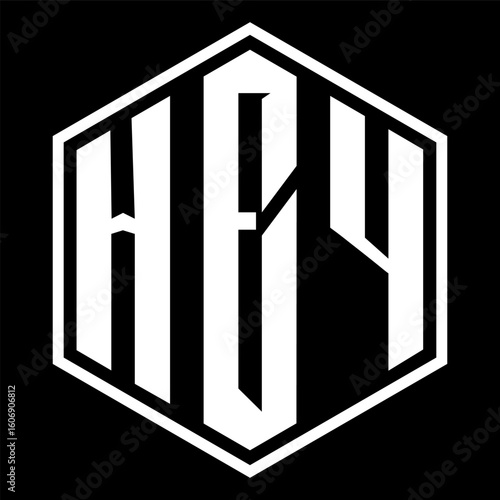 HEY letter design. HEY letter technology logo design on a Black background. HEY Monogram logo design for an entrepreneur and business	