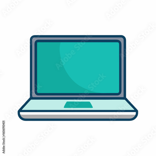 laptop isolated on white