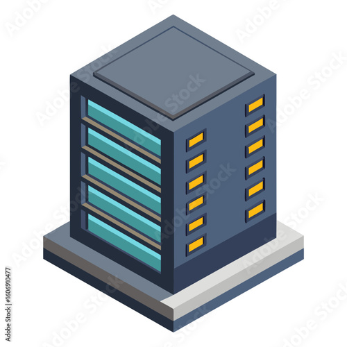 3d render of a computer server