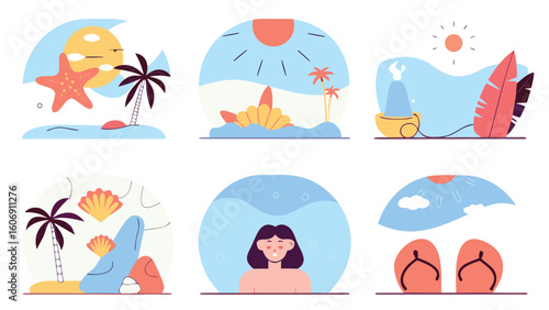 set of winter icons