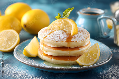 Stacked Lemon Ricotta Pancakes Breakfast Delight