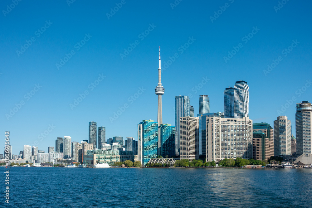 Obraz premium Panoramic shot of Toronto city skyline, Ontario, Canada